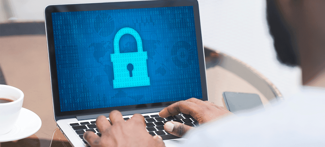 Man on a laptop addressing his site security