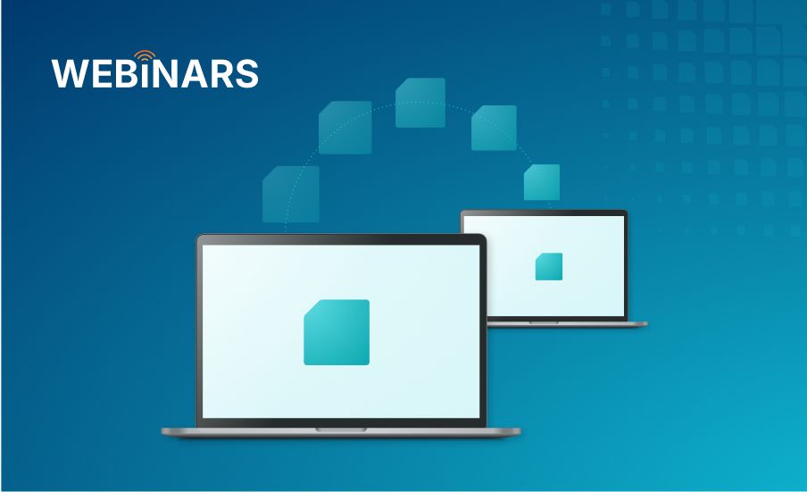 Illustration of two laptop computers transferring data to each other