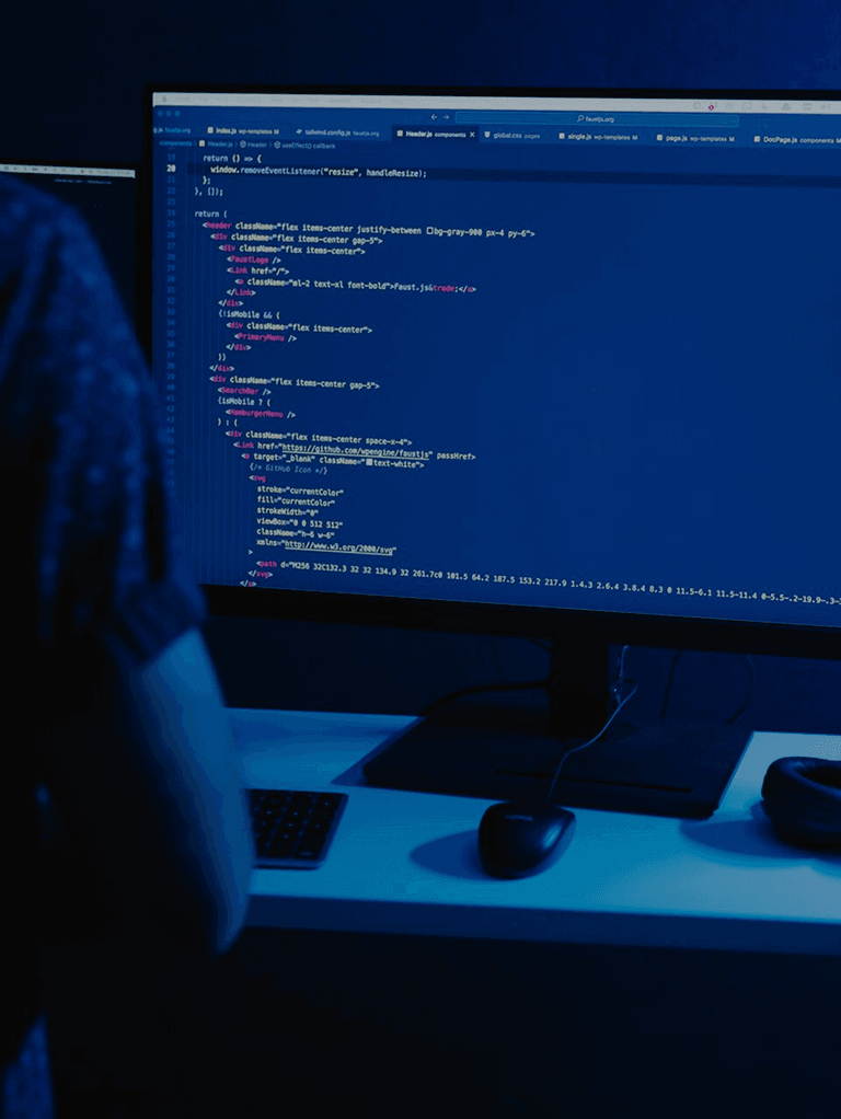 developer at computer