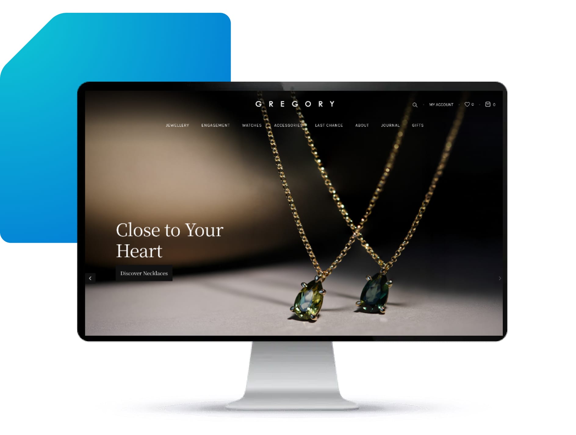 homepage of a fine jewelry eCommerce website backed by WordPress WooCommerce hosting