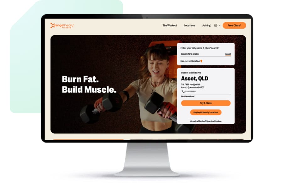 Orange Theory website by BCF